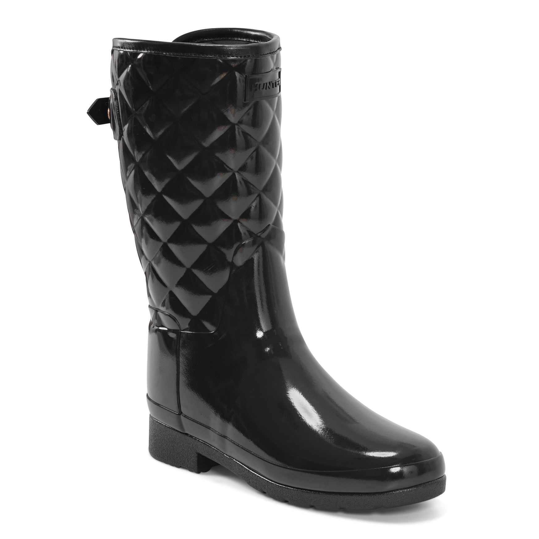 Women's Adjustable Quilted Refined Slim Fit Short Rain Boots - Image 2